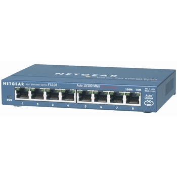 Netgear ProSAFE FS108NA 8-Port Fast Ethernet Desktop/Wall-Mountable Switch