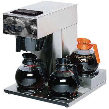 Newco Three-Burner Pourover Decanter-Style Coffee Brewer