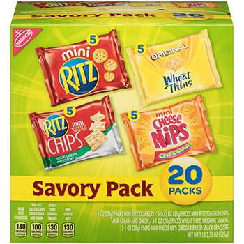 Nabisco&#174; Mini Cracker Variety Mix, 2.25 oz. Packs, 20/BX