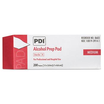 PDI PDI&#174; Alcohol Prep Pads, White, 200/Box