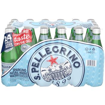 San Pellegrino Sparkling Mineral Water, 16.9 oz. Bottles, 24/Case