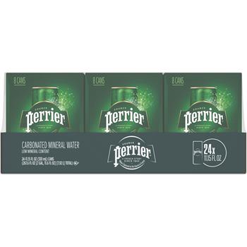 Perrier Sparkling Mineral Water, Original, 11.15 oz. Cans, 24 Cans/Case
