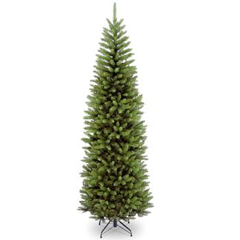 National Tree Company 7&#39; Kingswood Fir Hinged Pencil Tree, Plug-In, 29&quot; dia