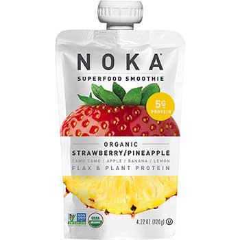 Noka Strawberry Pineapple Superfood Pouch, 4.22 oz., 6/BX