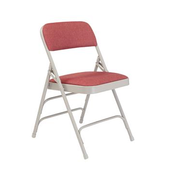 National Public Seating 2300 Series Deluxe Fabric Upholstered Premium Folding Chair, Majestic Cabernet, 4/PK