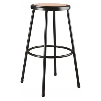 National Public Seating 30&quot; Heavy Duty Steel Stool, Black