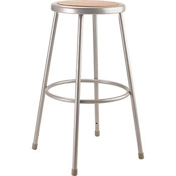 National Public Seating Heavy Duty Stool, 30&quot;, Steel, Grey