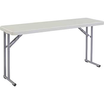 National Public Seating Heavy Duty Seminar Folding Table, 18&quot; x 60&quot;, Speckled Grey