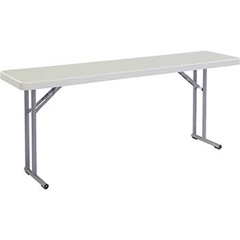 National Public Seating Heavy Duty Seminar Folding Table, 18&quot; x 72&quot;, Speckled Grey