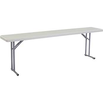 National Public Seating Heavy Duty Seminar Folding Table, 18&quot;&quot; x 96&quot;&quot;, Speckled Grey