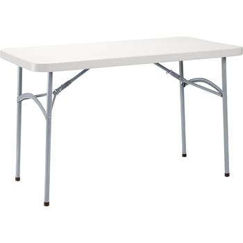 National Public Seating 24&quot; x 48&quot; Heavy Duty Folding Table, Speckled Gray