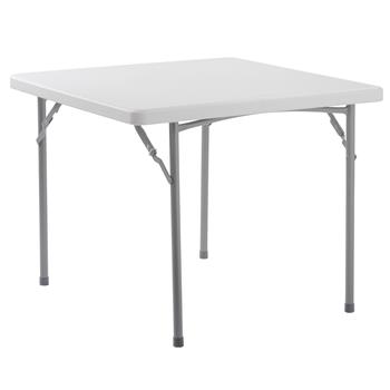 National Public Seating 36&quot; x 36&quot; Heavy Duty Folding Table, Speckled Gray