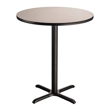 National Public Seating Caf&#233; Table, &quot;X&quot; Base, 42&quot; Height, 36&quot; Round