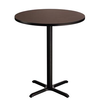 National Public Seating Caf&#233; Table, &quot;X&quot; Base, 42&quot; Height, 36&quot; Round