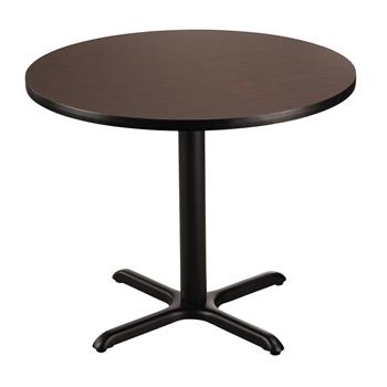 National Public Seating Caf&#233; Table, &quot;X&quot; Base, 30&quot; Height, 36&quot; Round