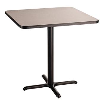National Public Seating Caf&#233; Table, 36&quot; Square, 36&quot; Height, &quot;X&quot; Base