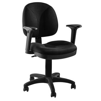 National Public Seating Comfort Task Chair w/ Arms, 18-22 in H, Adjustable, Black