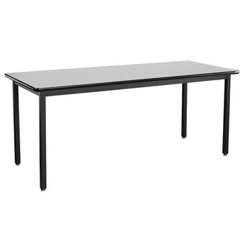 National Public Seating Heavy Duty Steel Table, Black Frame, 30 x 72 x 30, HPL Top