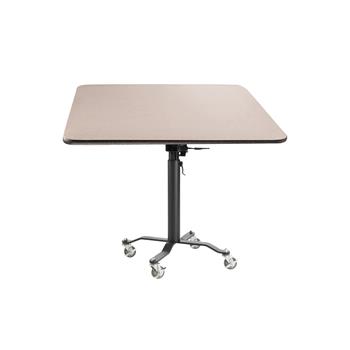 National Public Seating Premium Plus Caf&#233; Table, 36&quot; Square, Particleboard, Vinyl T-Mold,Grey Nebula Top