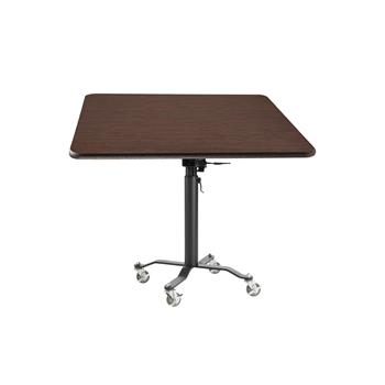 National Public Seating Premium Plus Caf&#233; Table, 36&quot; Square, Particleboard, Vinyl T-Mold, Mahogany Top