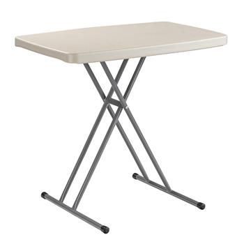 National Public Seating Basics Height Adjustable Personal Folding Table, 20 x 30, Speckled Grey