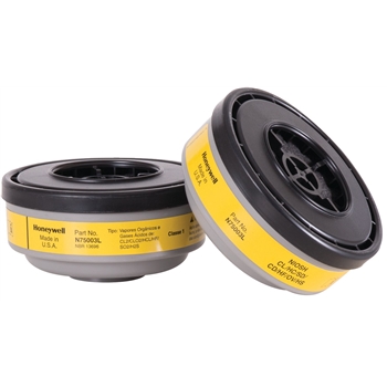 Honeywell North N-Series Organic Vapor and Acid Gas Cartridge, Threaded, Yellow