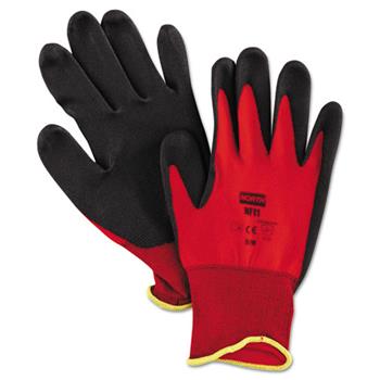 North Safety NorthFlex Red Foamed PVC Palm Coated Gloves, Medium