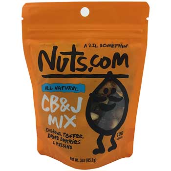Nuts.com CB&amp;J Mix, 3 oz. Bag, 24/CS