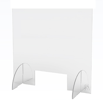 J.M.C Furniture Counter Top Acrylic Shield, Clear, 36&quot; x 36&quot;, 10&quot;W x 4&quot;H Opening