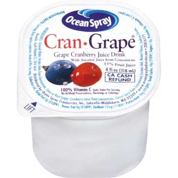Ocean Spray&#174; Juice Cups, Cran-Grape&#174;, 4 oz., 48/CT