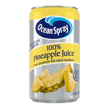 Ocean Spray 100% Pineapple Juice, 7.2 oz, 24/Case