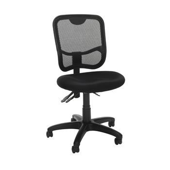 OFM Comfort Series Ergonomic Mid-Back Armless Task Chair, Black Mesh