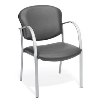 OFM Contract Guest Vinyl Chair, Charcoal