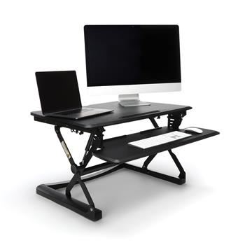 OFM™ Height Adjustable Sit to Stand Desktop Riser, Black