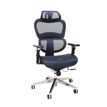 OFM Ergo Office Chair featuring Mesh Back and Seat with Optional Headrest, Blue