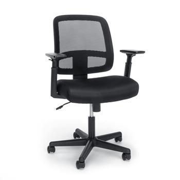 OFM Essentials Collection Mesh Back Chair with Adjustable Arms, Black
