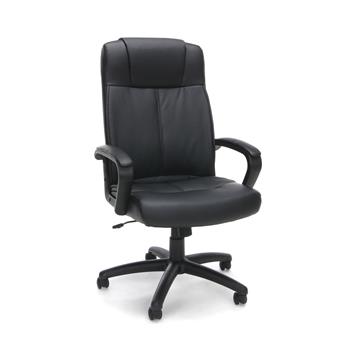 OFM Essentials Collection High-Back Bonded Leather Manager&#39;s Chair, Black