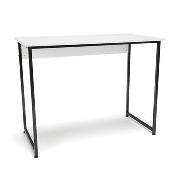 OFM Essentials Collection Office/Computer Desk and Workstation with Metal Legs, White with Black Frame