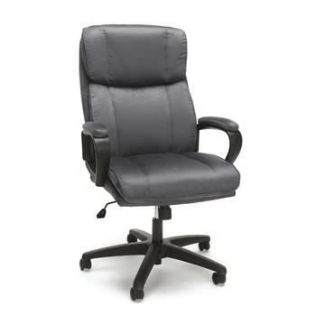 OFM Essentials Collection Plush High-Back Microfiber Office Chair, Gray