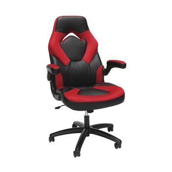 OFM Essentials Collection Racing Style Bonded Leather Gaming Chair, Red
