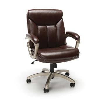 OFM Essentials Collection Executive Office Chair, Brown/Champagne