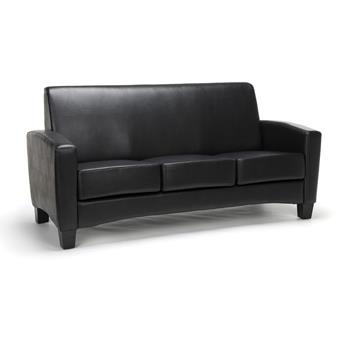 OFM Essentials Collection Traditional Reception Sofa, Black