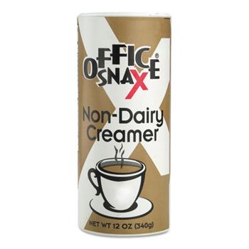 Office Snax Non-Dairy Powdered Coffee Creamer, 12 oz Reclosable Canisters, 24 Canisters/Carton