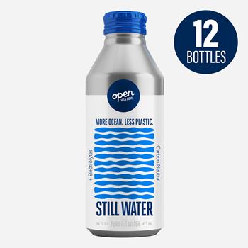 Open Water Still Bottled Water with Electrolytes, 16oz, 12/Case