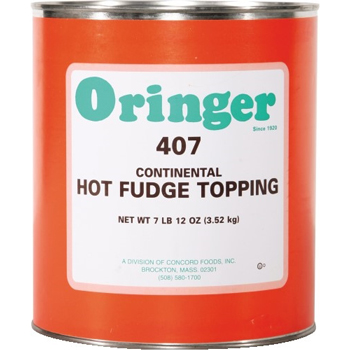 Oringer Continental Hot Fudge Topping, 7 lb. 12 oz., 6/CS