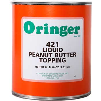 Oringer Liquid Peanut Butter Topping #10 Can, 3/CS