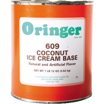Oringer Coconut Ice Cream Base, 7.75 lb, 6/Case