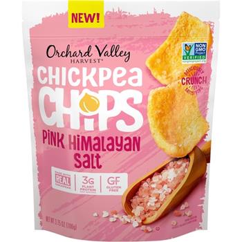 Orchard Valley Harvest Chickpea Chips, Pink Himalayan Salt, 3.75 oz, 6/Carton
