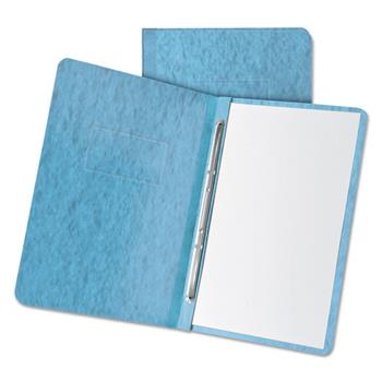 Oxford Pressboard Report Cover, 2 Prong Fastener, Letter, 3&quot; Capacity, Light Blue