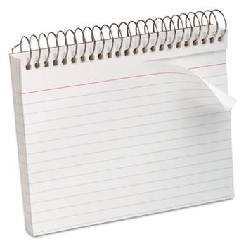 Oxford Spiral Index Cards, Ruled, 4 in x 6 in, White, 50 Cards